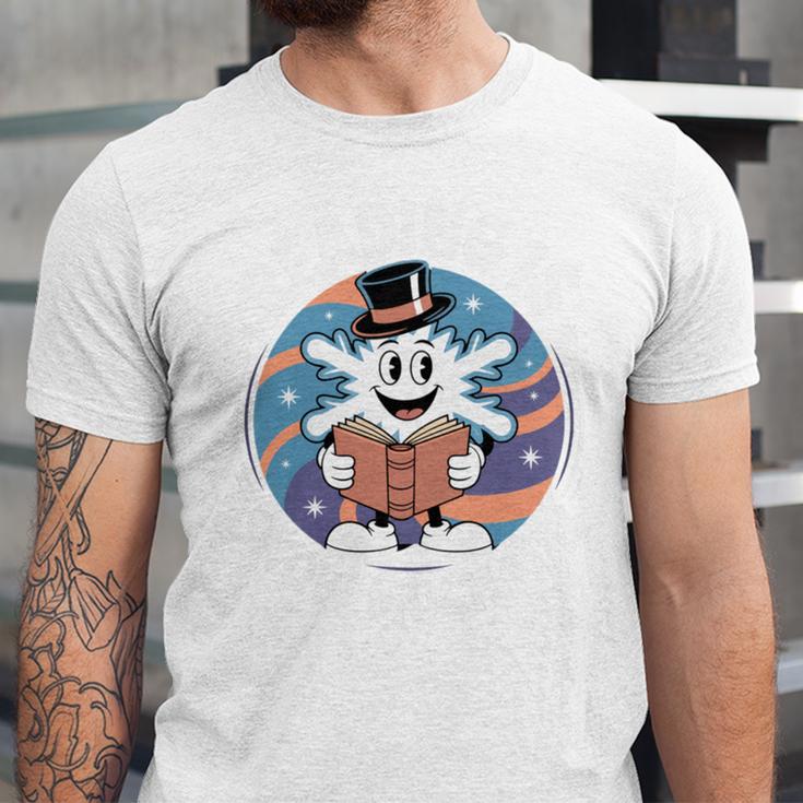 Reading Is Snow Much Fun Snowflake Top Hat Book Fan Winter Unisex Jersey T-Shirt Reading Is Snow Much Fun Snowflake Top Hat Book Fan Winter Unisex Jersey T-Shirt