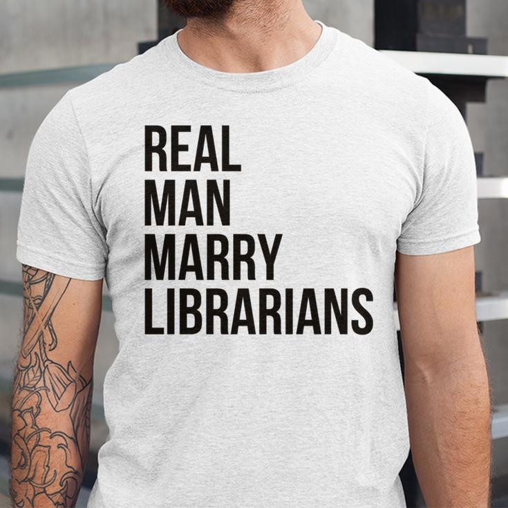 Real Men Marry Librarians – Book Lover Husband Unisex Jersey T-Shirt Real Men Marry Librarians – Book Lover Husband Unisex Jersey T-Shirt