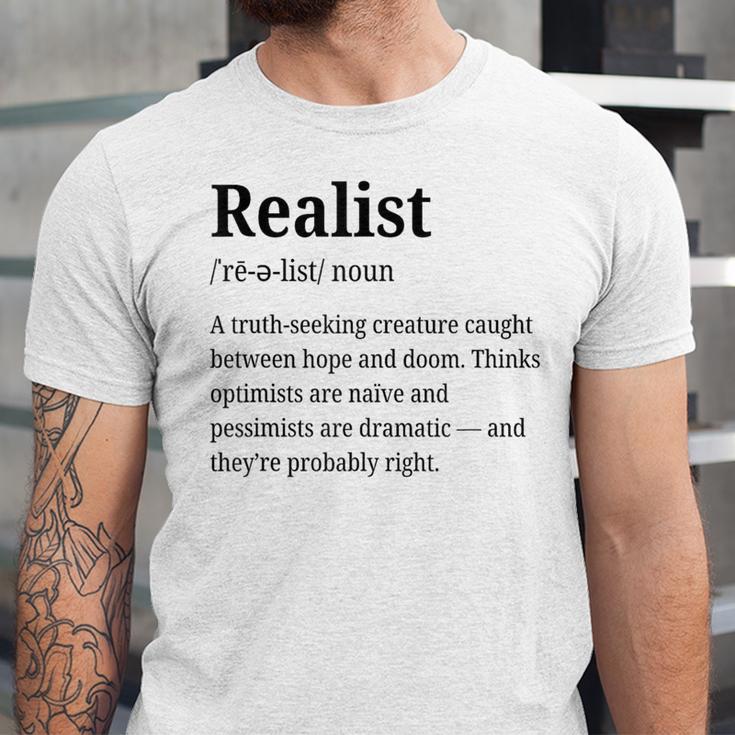 Realist Definition For Introverts Honest Personality Unisex Jersey T-Shirt Realist Definition For Introverts Honest Personality Unisex Jersey T-Shirt