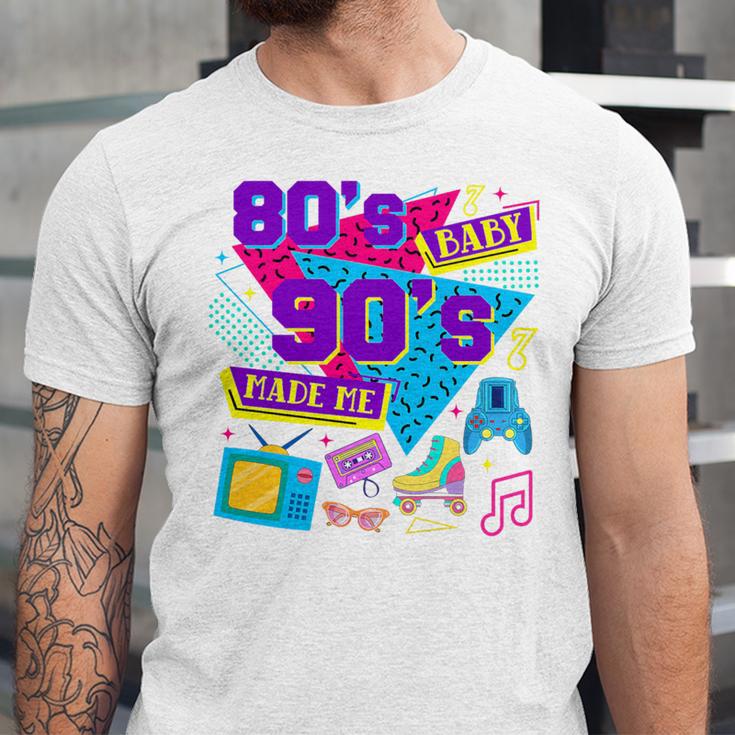 Retro 1980s 80's Baby 1990s 90's Made Me Nostalgia Birthday Premium Tri-Blend Unisex Jersey T-Shirt