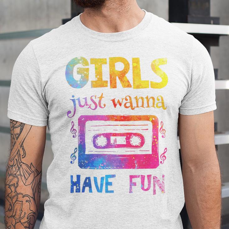 Retro Girls Just Wanna Have Fun Nostalgia 1980s 80's Premium Tri-Blend Unisex Jersey T-Shirt