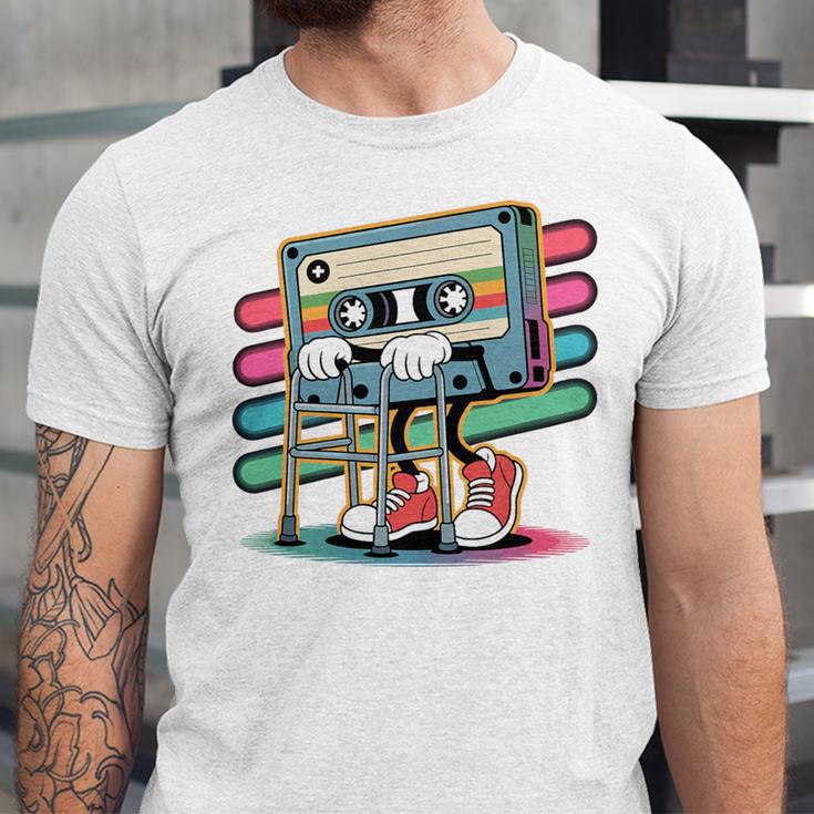 Retro Old Cassette Tape Cartoon With Walker Nostalgia Premium Tri-Blend Unisex Jersey T-Shirt Retro Old Cassette Tape Cartoon With Walker Nostalgia Premium Tri-Blend Unisex Jersey T-Shirt