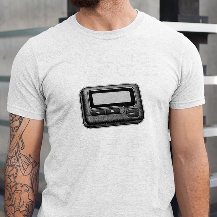 Retro Pager 90s Nostalgia Premium Tri-Blend Unisex Jersey T-Shirt