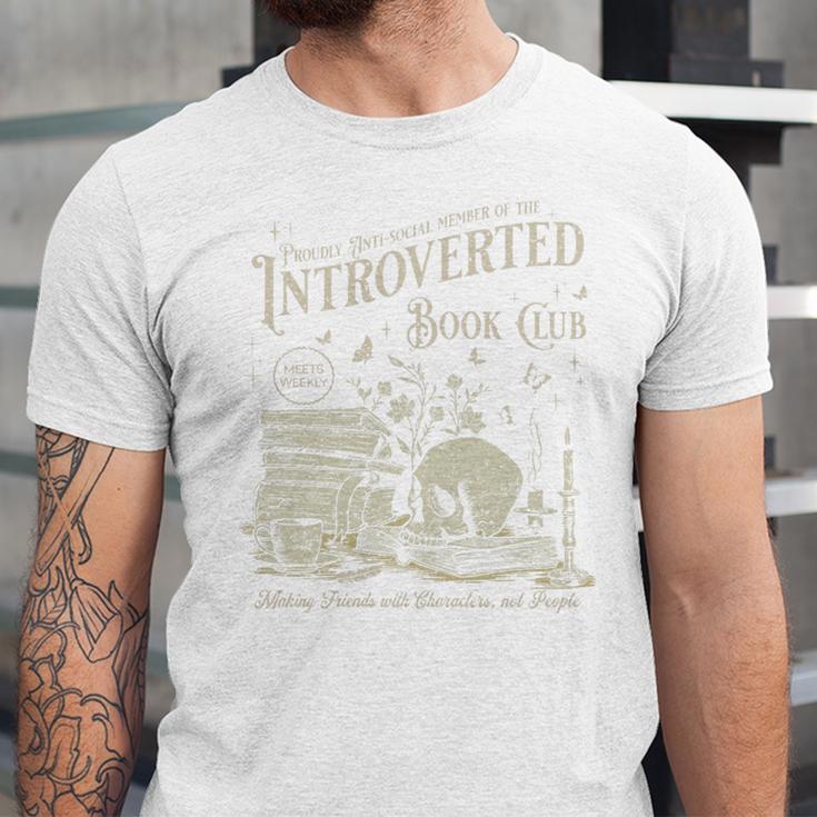 Retro Proud Anti Social Member Of Introverted Book Club Premium Tri-Blend Unisex Jersey T-Shirt