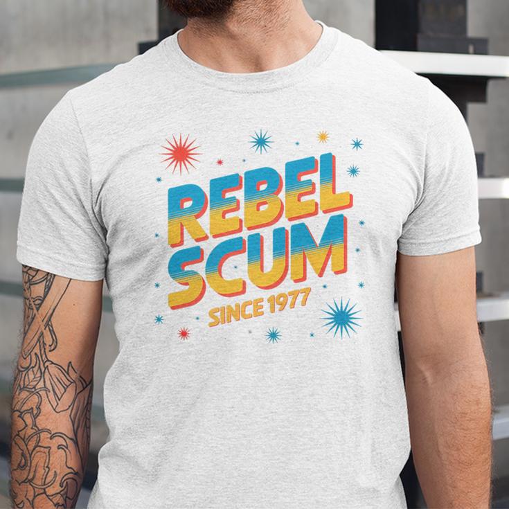 Retro Sci Fi Star Rebel 1977 Space Vintage Nerd Nostalgia Premium Unisex Jersey T-Shirt