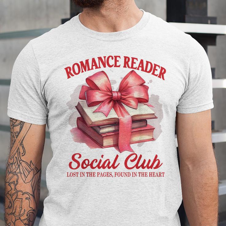 Romance Book Reading Bookish Romance Reader Social Club Unisex Jersey T-Shirt