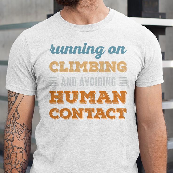 Running On Climbing Social Introvert Humor Vintage Unisex Jersey T-Shirt Running On Climbing Social Introvert Humor Vintage Unisex Jersey T-Shirt