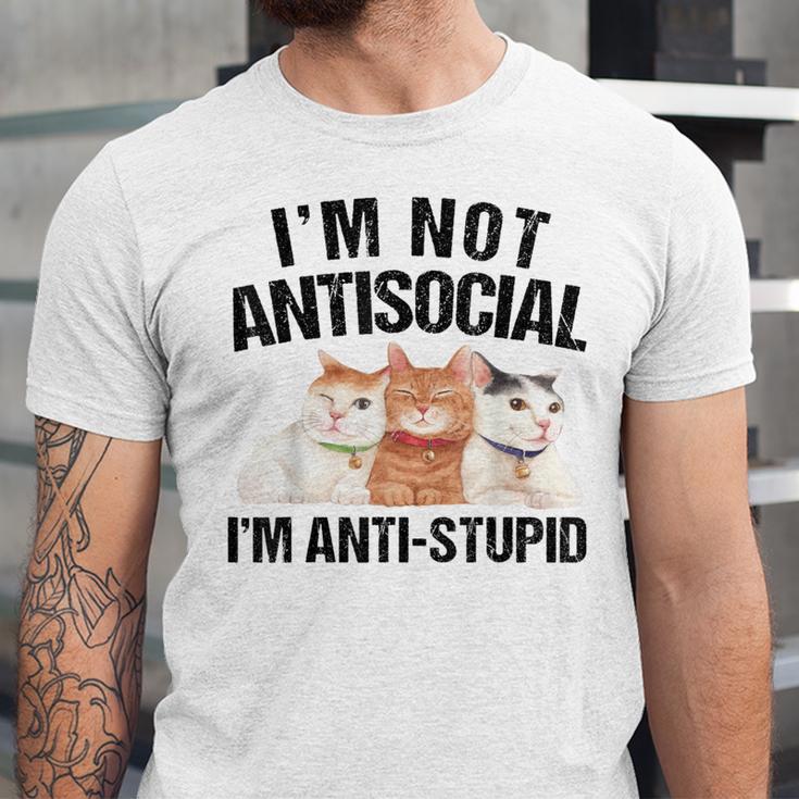 Sarcasm Cat Sarcastic Introvert Antisocial Cat Lover Unisex Jersey T-Shirt Sarcasm Cat Sarcastic Introvert Antisocial Cat Lover Unisex Jersey T-Shirt