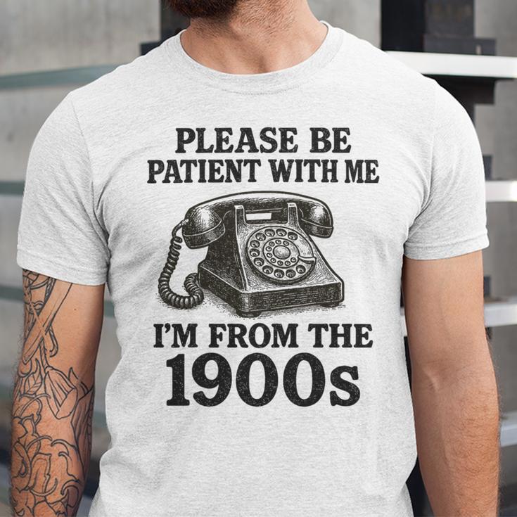 Sarcastic Please Be Patient I'm From The 1900s Premium Tri-Blend Unisex Jersey T-Shirt