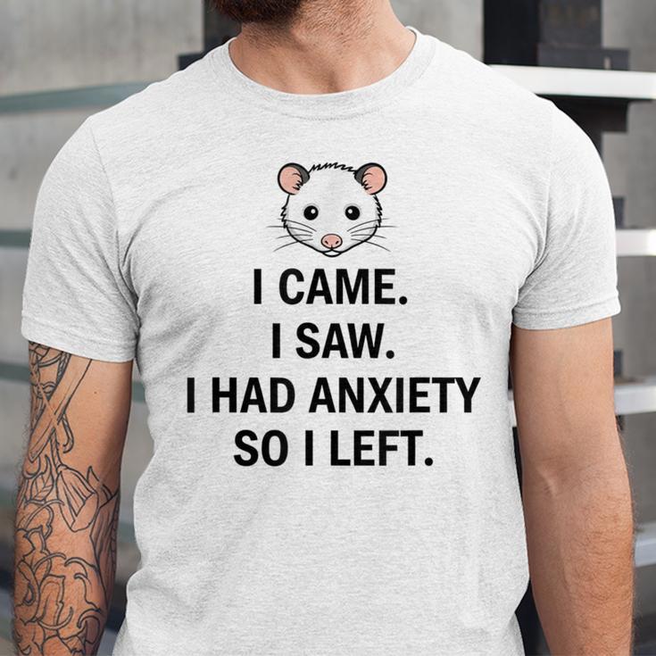 I Came I Saw I Had Anxiety So I Left Introvert Tee Unisex Jersey T-Shirt I Came I Saw I Had Anxiety So I Left Introvert Tee Unisex Jersey T-Shirt