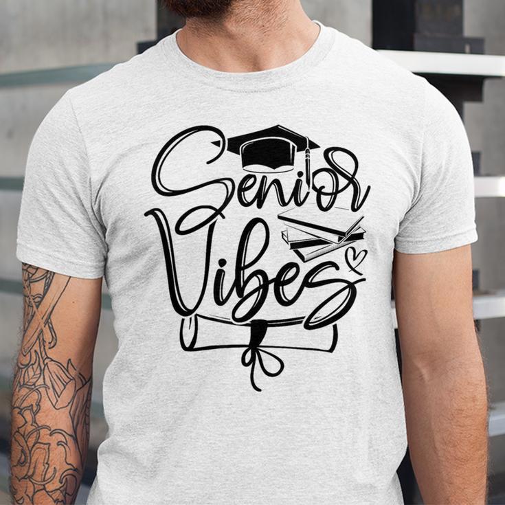 That Says Senior Vibes Graduation Diploma School Spirit Unisex Jersey T-Shirt