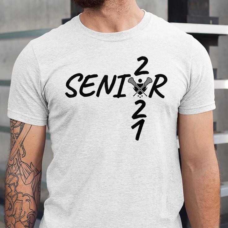 Senior 2021 Lacrosse Sticks And Ball Graduation Unisex Jersey T-Shirt