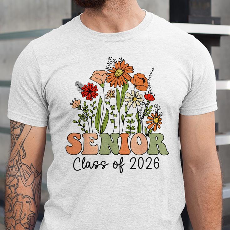 Senior 2026 Graduate Class Of 2026 Wildflowers Graduation Unisex Jersey T-Shirt