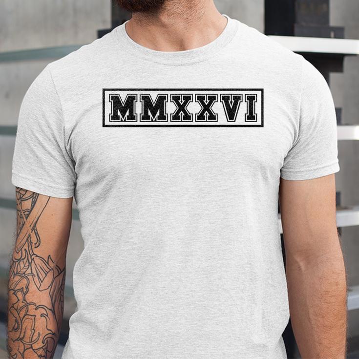 Senior 2026 MMXXVI Graduate Class Of 2026 Graduation Unisex Jersey T-Shirt