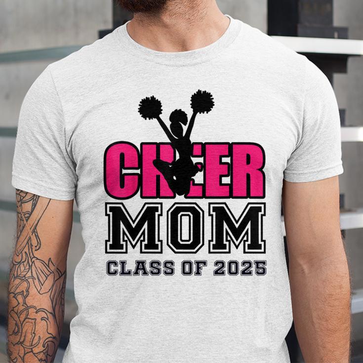 Senior Cheerleader Mom Cheer Class Of 2025 Graduation Women Unisex Jersey T-Shirt
