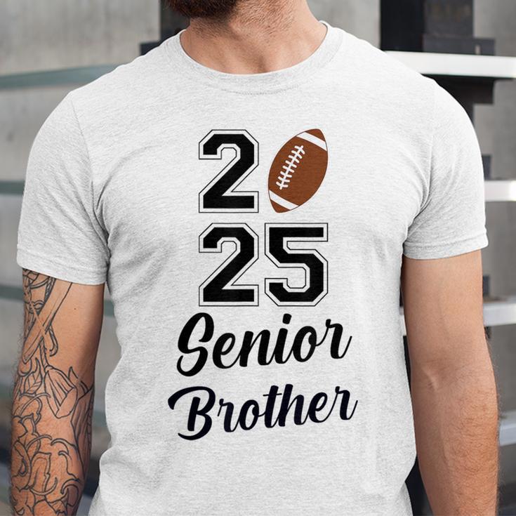 Senior Football Brother Class Of 2025 Graduation Graduate Unisex Jersey T-Shirt