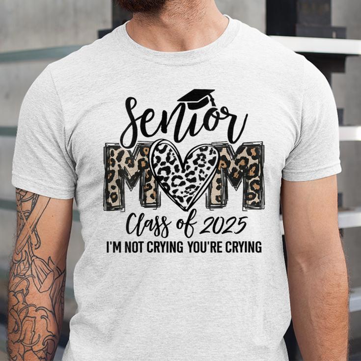 Senior Mom Class Of 2025 Senior Mama 2025 Leopard Graduation Unisex Jersey T-Shirt