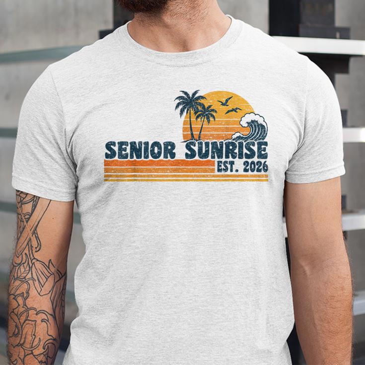 Senior Sunrise 2026 Graduation Cool Retro High School Unisex Jersey T-Shirt