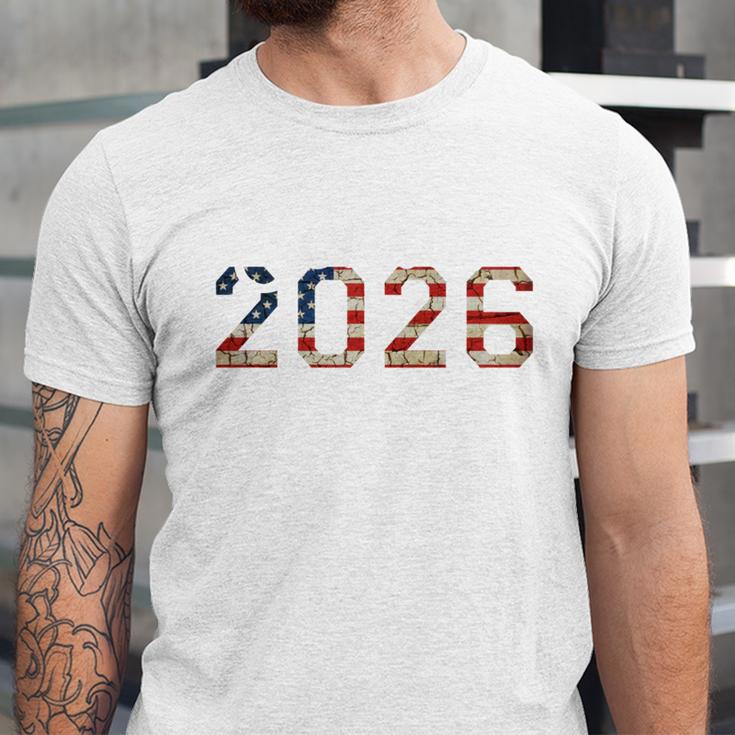 Senior Year 2026 American Flag USA Graduation Class Of 2026 Unisex Jersey T-Shirt
