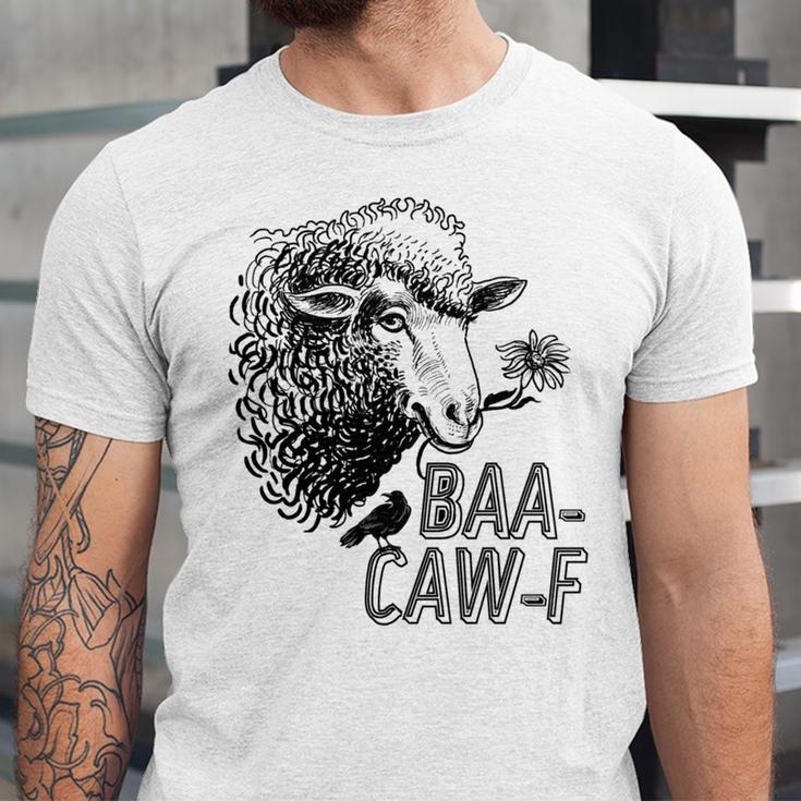 Sheep Baa Crow Caw Back Off Pun Tee For Introverts & Teens Unisex Jersey T-Shirt Sheep Baa Crow Caw Back Off Pun Tee For Introverts & Teens Unisex Jersey T-Shirt