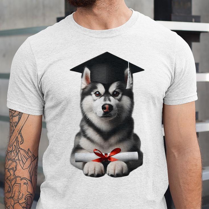 Siberian Husky Dog Graduation Cap Training School Graduate Men Women Kids Unisex Jersey T-Shirt