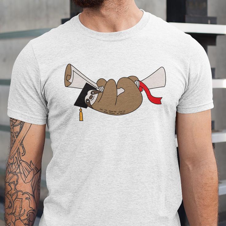 Sloth Graduation Shirt I Did It Diploma Grad Unisex Jersey T-Shirt