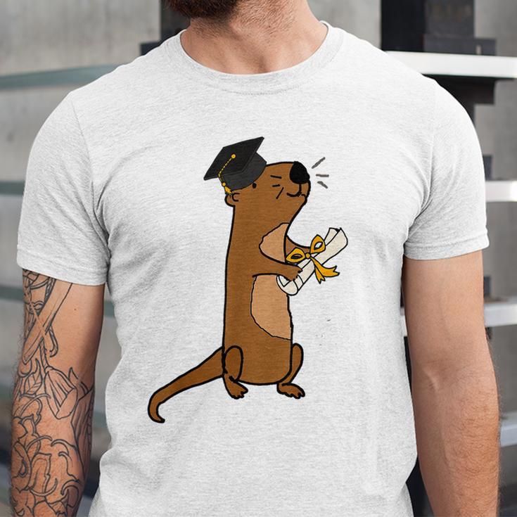 SmileteesGrad Cute Sea Otter Graduation T-Shirt Unisex Jersey T-Shirt