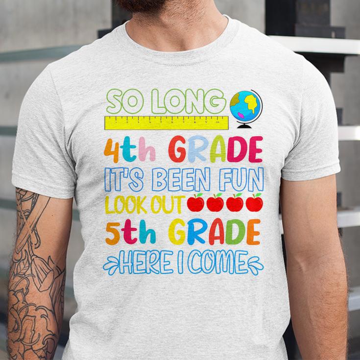 So Long 4th Grade Here I Come Graduation 5th Grade Kids Tee Premium Unisex Jersey T-Shirt