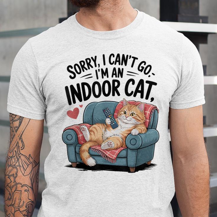 Sorry I Can’t Go I’m An Indoor Cat Couch Introvert Cat Unisex Jersey T-Shirt Sorry I Can’t Go I’m An Indoor Cat Couch Introvert Cat Unisex Jersey T-Shirt