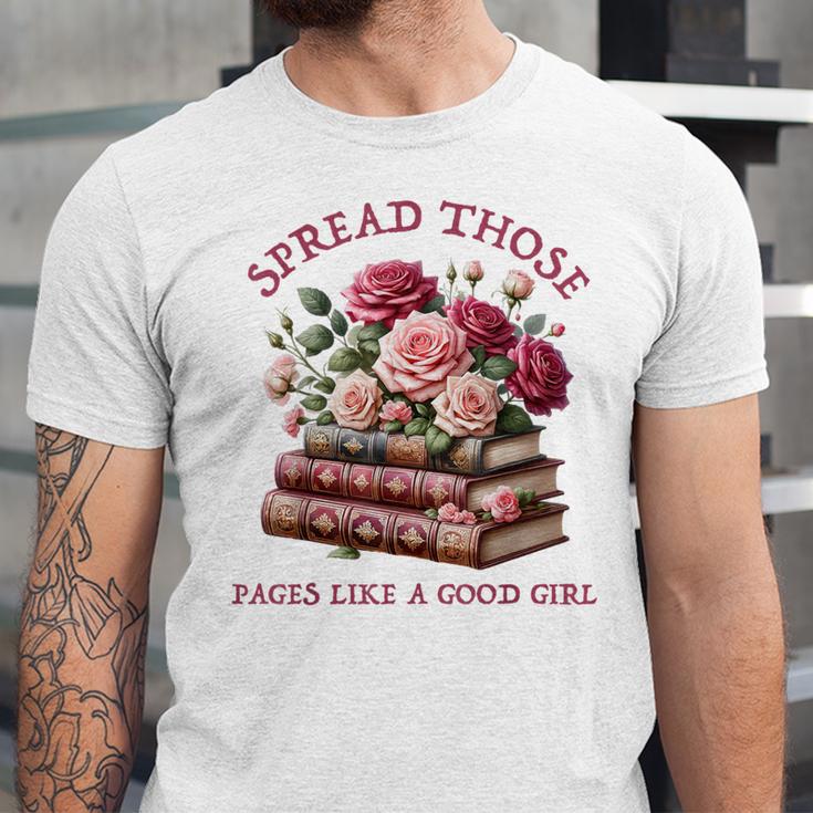 Spicy Books Spread Those Pages Like A Good Girl Dark Romance Unisex Jersey T-Shirt Spicy Books Spread Those Pages Like A Good Girl Dark Romance Unisex Jersey T-Shirt