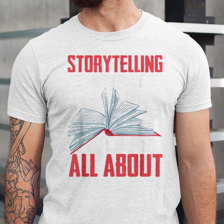 Storytelling Is What Life Is All About Book Unisex Jersey T-Shirt