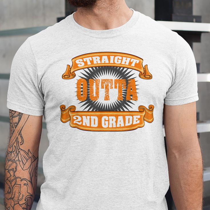 Straight Outta 2nd Grade Shirt Second Graduation Boys Girls Unisex Jersey T-Shirt