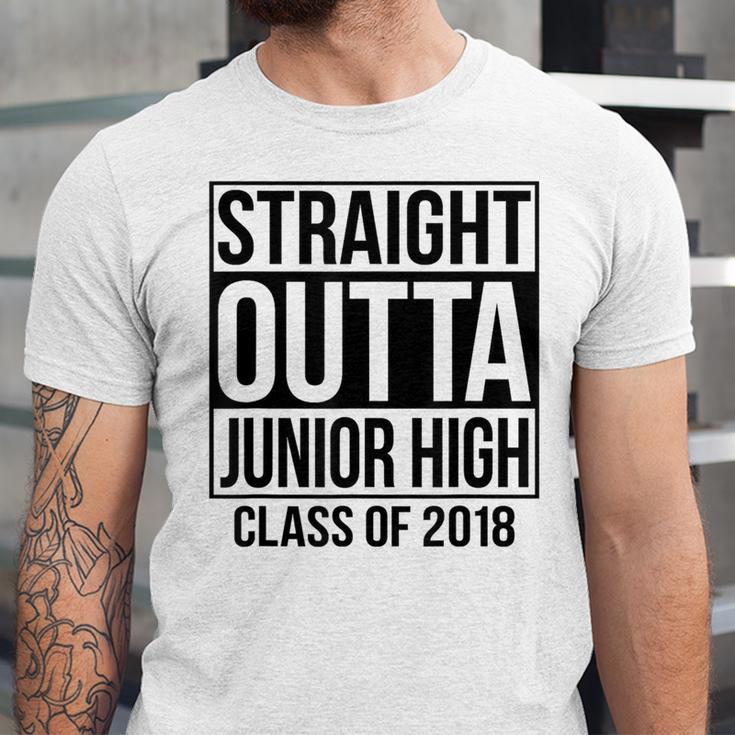 Straight Outta Junior High Graduation Class Of 2018 Unisex Jersey T-Shirt