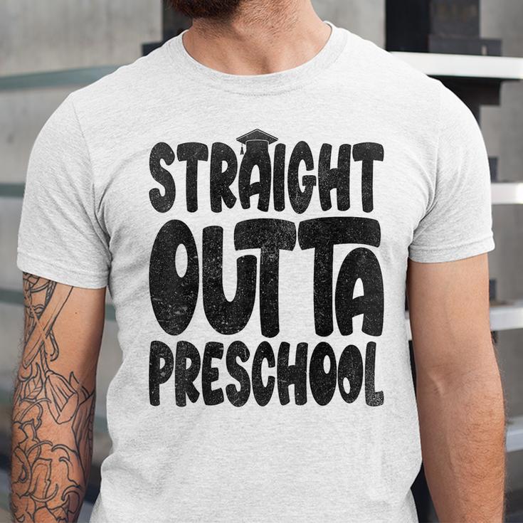 Straight Outta Preschool Graduation Cap Gown 2022 Cute Unisex Jersey T-Shirt