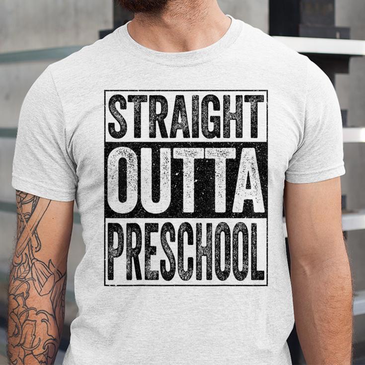 Straight Outta Preschool Shirt Boy Girl Graduation Unisex Jersey T-Shirt