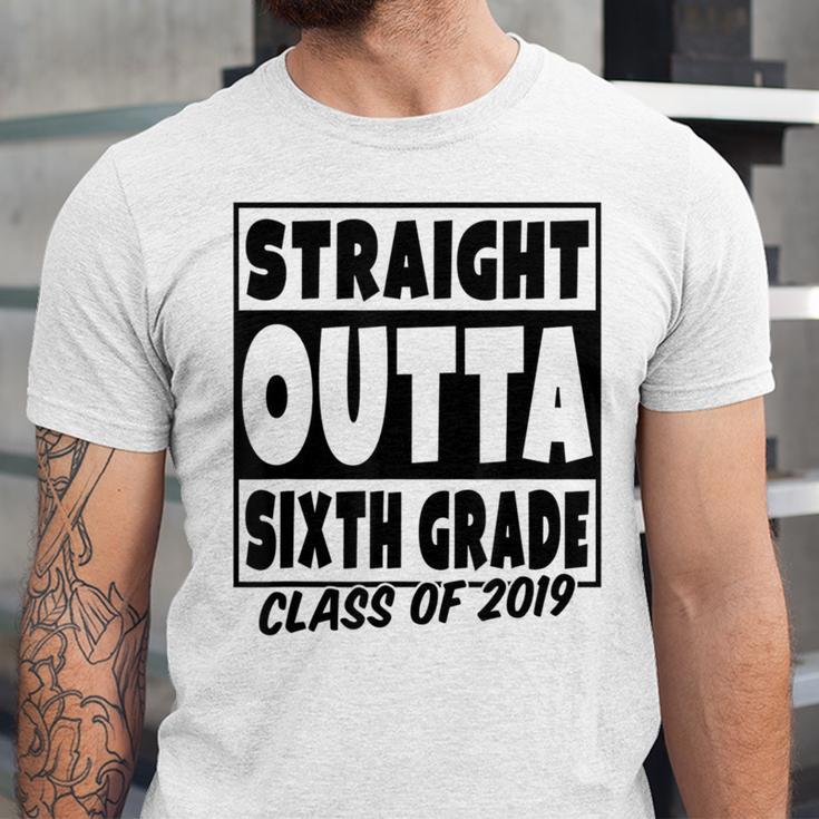 Straight Outta Sixth Grade Class Of 2019 Graduation Unisex Jersey T-Shirt
