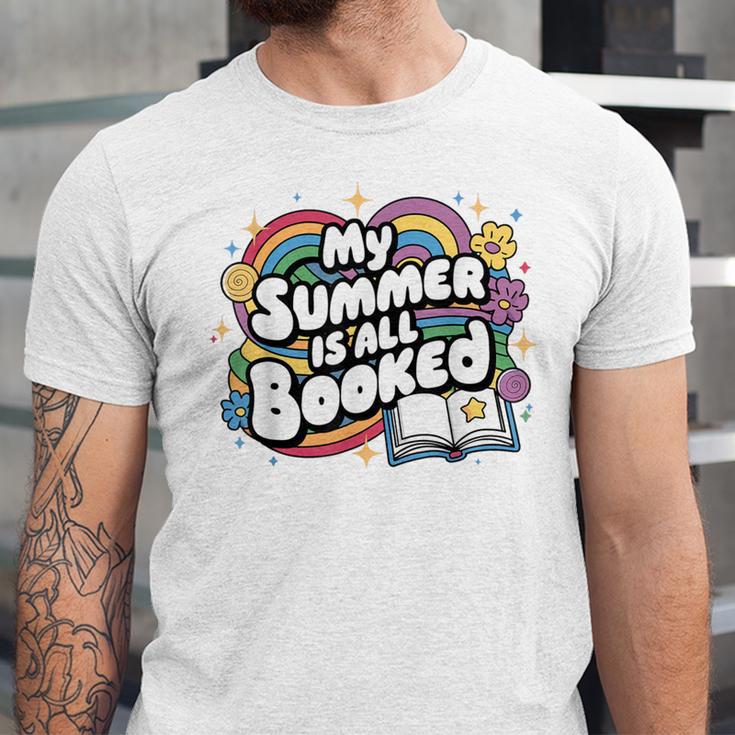 My Summer Is All Booked Book Reading Summer Reading For Men Women Unisex Jersey T-Shirt