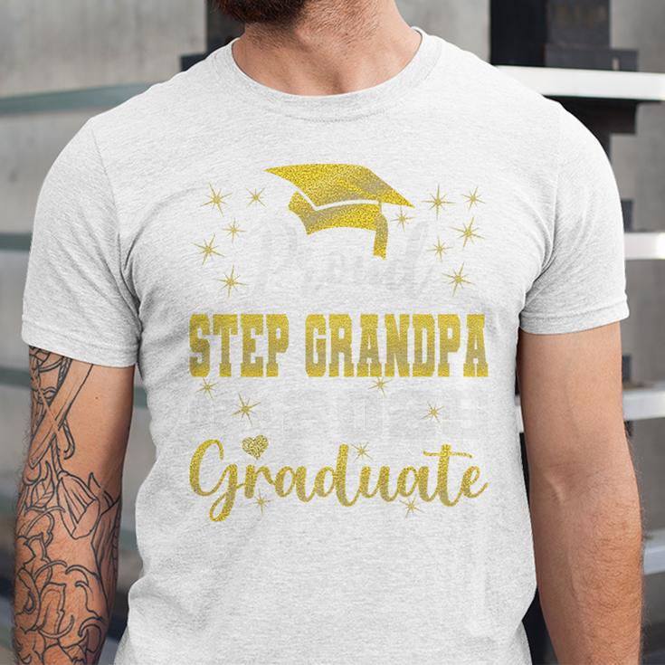 Super Proud Step Grandpa Of 2025 Graduate Graduation Family Premium Unisex Jersey T-Shirt