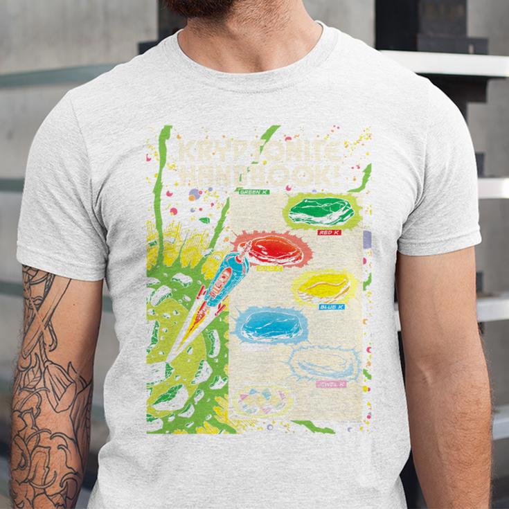 Superman Kryptonite Handbook Premium Tri-Blend Unisex Jersey T-Shirt