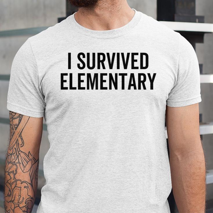 I Survived Elementary Graduation School Student Unisex Jersey T-Shirt