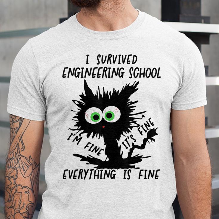 I Survived Engineering School Graduation 2026 Unisex Jersey T-Shirt