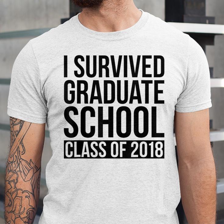 I Survived Graduate School Class Of 2018 Graduation Unisex Jersey T-Shirt