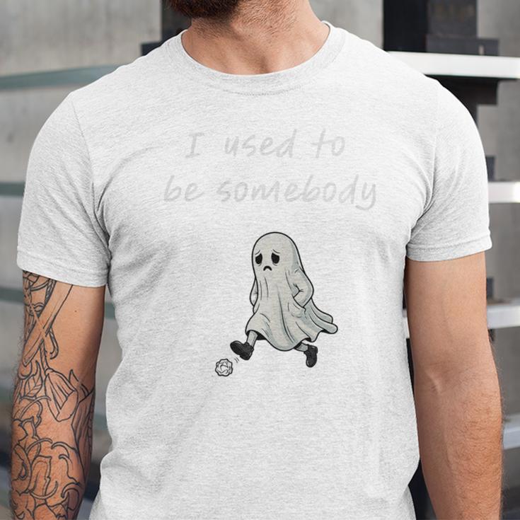 I Used To Be Somebody Nostalgia Halloween Spooky Season Premium Tri-Blend Unisex Jersey T-Shirt
