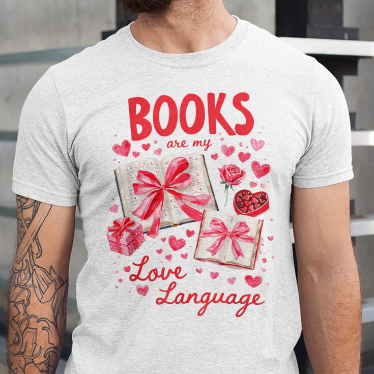 Valentines Book Lover Romance Books Are My Love Language Unisex Jersey T-Shirt Valentines Book Lover Romance Books Are My Love Language Unisex Jersey T-Shirt