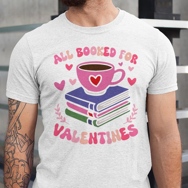 Valentines All Booked For Valentines Book Lovers Teacher Kid Premium Unisex Jersey T-Shirt