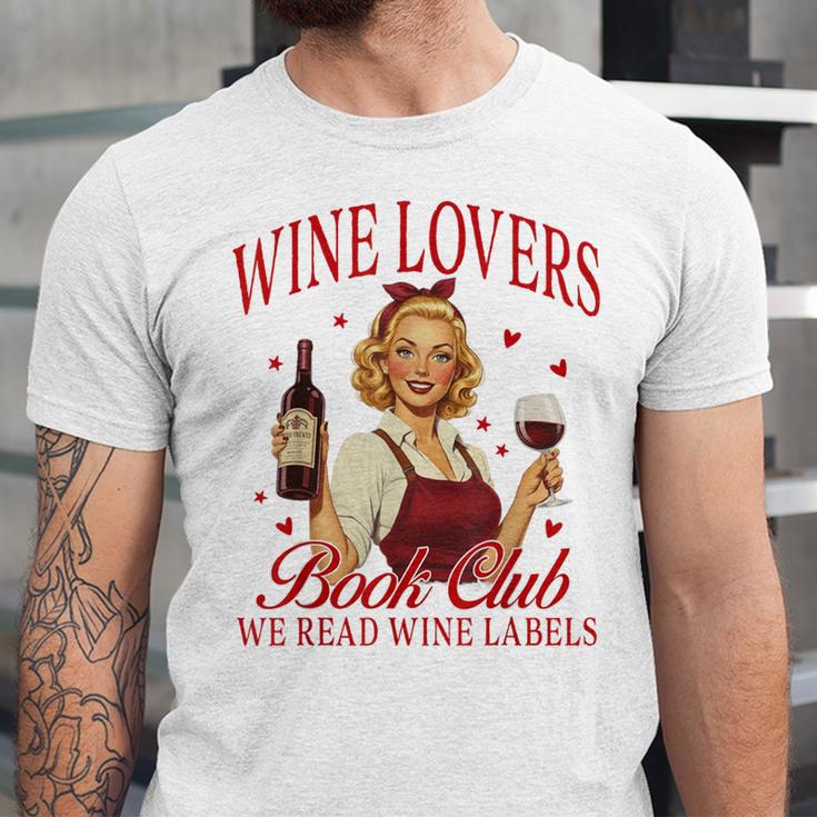 Valentine’s Day Wine Lovers Book Club We Read Wine Labels Unisex Jersey T-Shirt Valentine’s Day Wine Lovers Book Club We Read Wine Labels Unisex Jersey T-Shirt