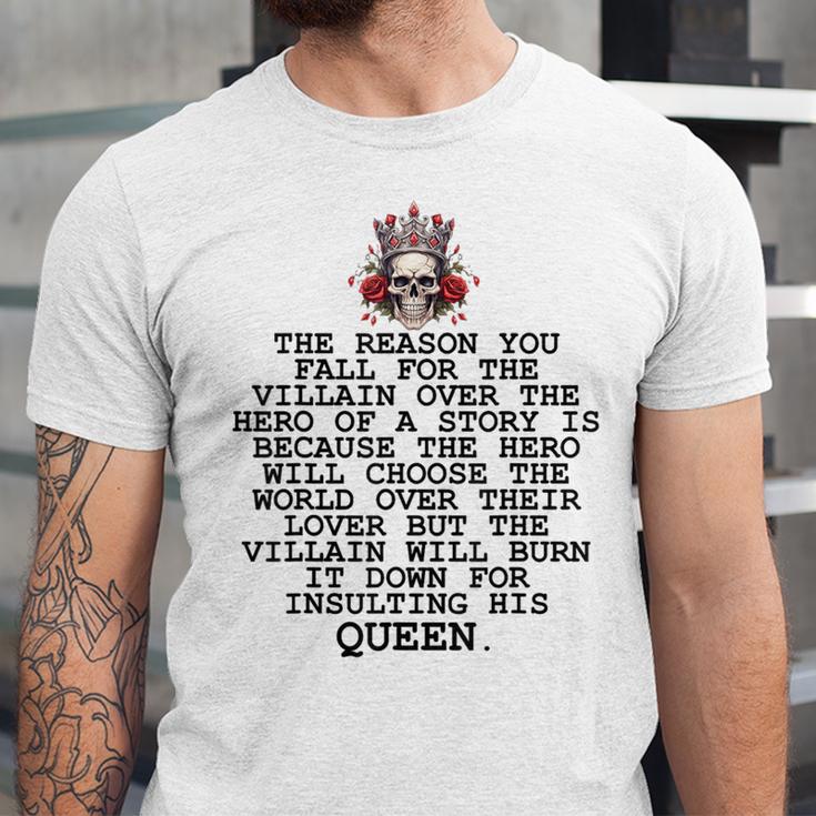 In My Villain Era Dark Romance Smutty Books Lovers Smut Book Unisex Jersey T-Shirt In My Villain Era Dark Romance Smutty Books Lovers Smut Book Unisex Jersey T-Shirt