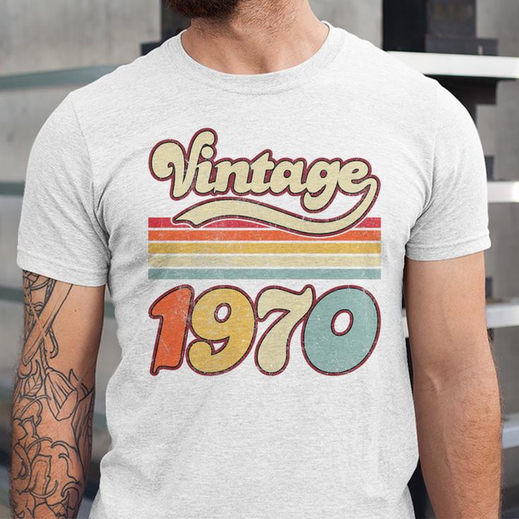 Vintage 1970 Birthday Retro Style 70's Born Nostalgia Outfit Premium Tri-Blend Unisex Jersey T-Shirt Vintage 1970 Birthday Retro Style 70's Born Nostalgia Outfit Premium Tri-Blend Unisex Jersey T-Shirt