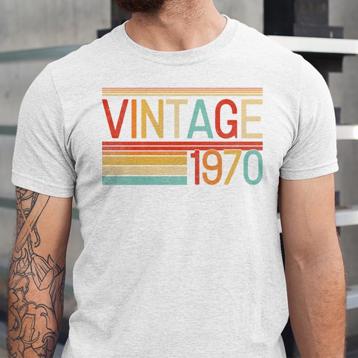 Vintage 1970 Birthday Retro Style 70's Born Nostalgia Party Premium Tri-Blend Unisex Jersey T-Shirt