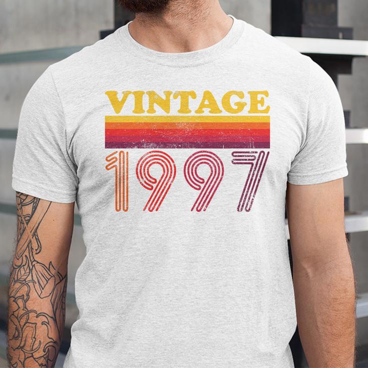 Vintage 1997 Retro Style 90's Born Nostalgia Vibes Birthday Premium Tri-Blend Unisex Jersey T-Shirt